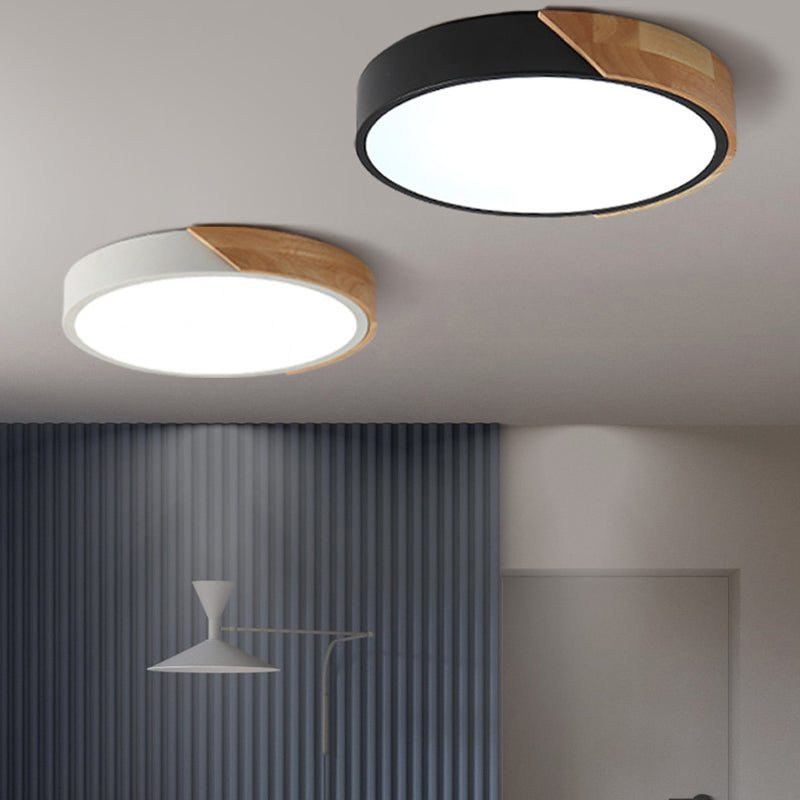 Plafón LED "Nordic Essence" con Diseño de Madera