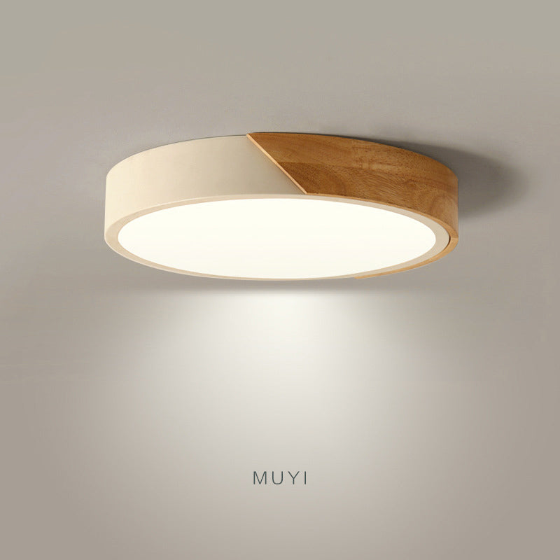 Plafón LED "Nordic Essence" con Diseño de Madera