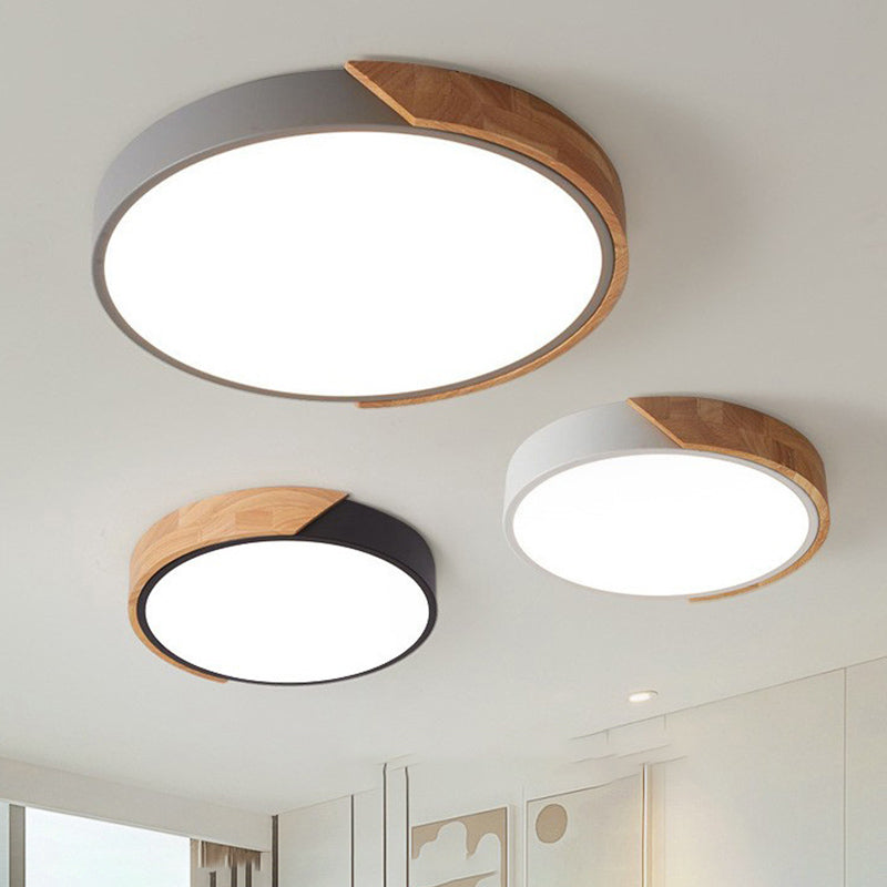 Plafón LED "Nordic Essence" con Diseño de Madera