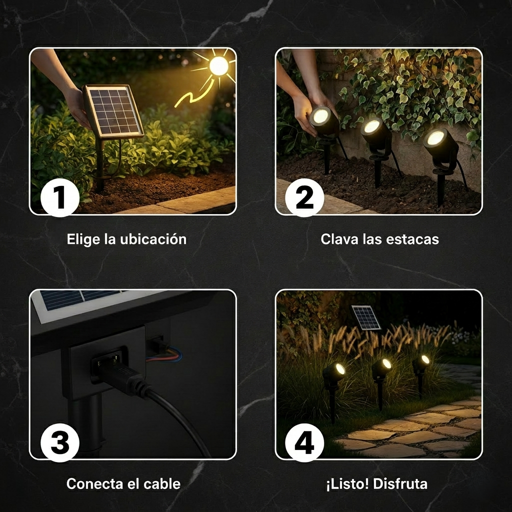 Luz Solar Decorativa para Jardín