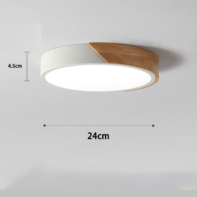 Plafón LED "Nordic Essence" con Diseño de Madera